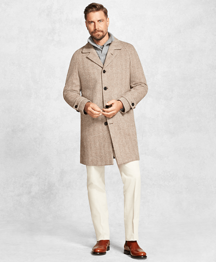 Golden Fleece® Herringbone Topcoat Brooks Brothers