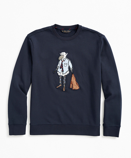 Henry the Sheep Graphic Sweatshirt Brooks Brothers