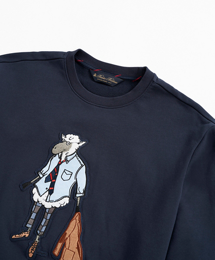 Henry the Sheep Graphic Sweatshirt Brooks Brothers