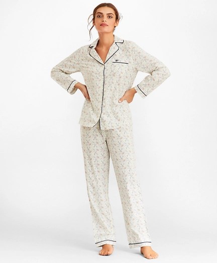 VioletPrint Supima® Cotton Poplin Pajama Set Brooks Brothers