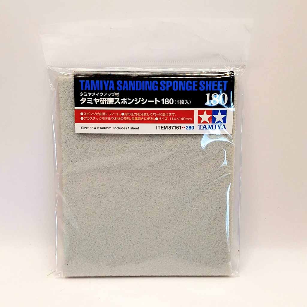 Tamiya 87161 180 Grit Sponge Sanding Sheet. Brooks Models