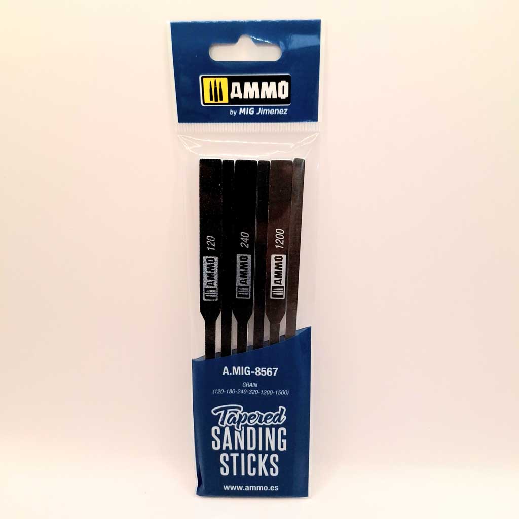 Ammo by Mig 6pc Tapered Sanding Sticks Set Brooks Models