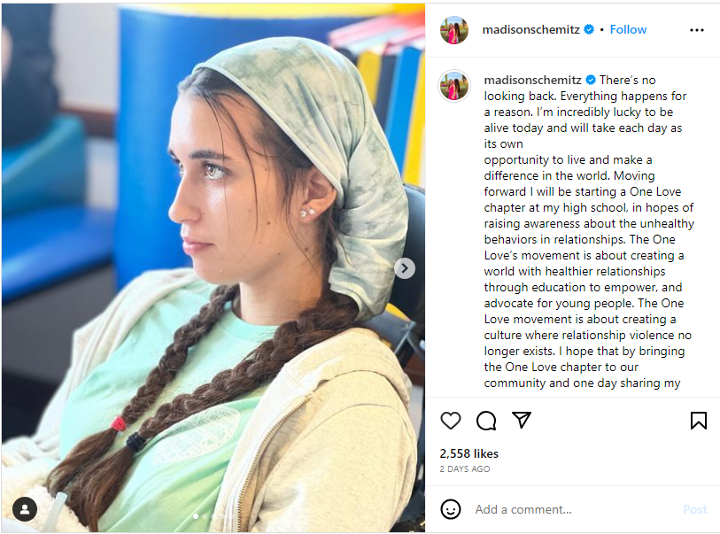 Patient Madison Schemitz Shares Hope for the Future After Attack