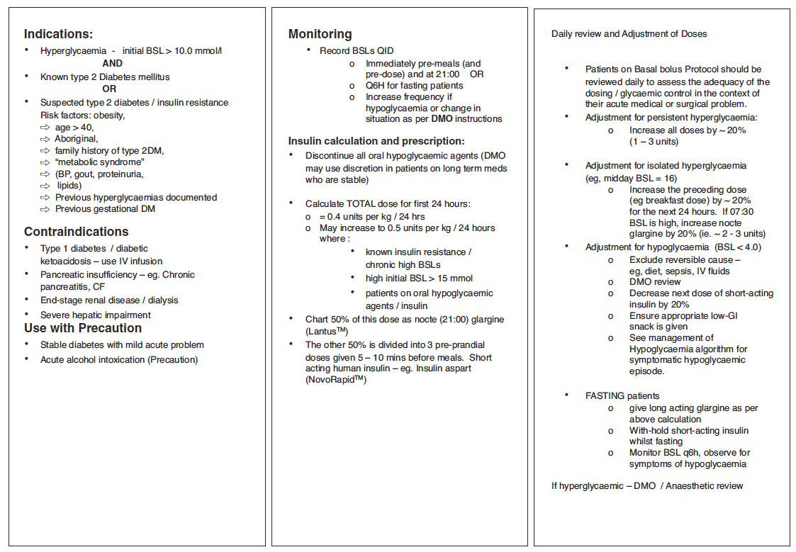 Basal Bolus Insulin Protocol Broome Docs
