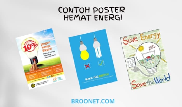 13+ Contoh Poster Hemat Energi Air, Listrik dan BBM - BROONET