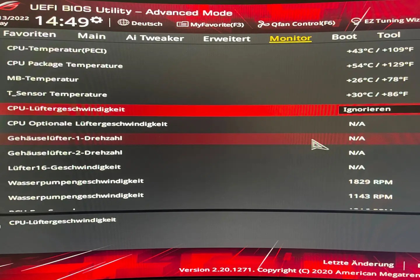 ASUS CPU Fan Error deaktivieren im Bios Anleitung