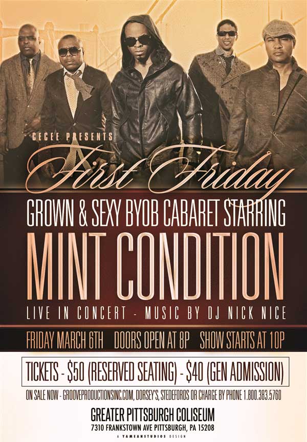 First Friday Grown & Sexy BYOB Cabaret Starring Mint Condition Live in