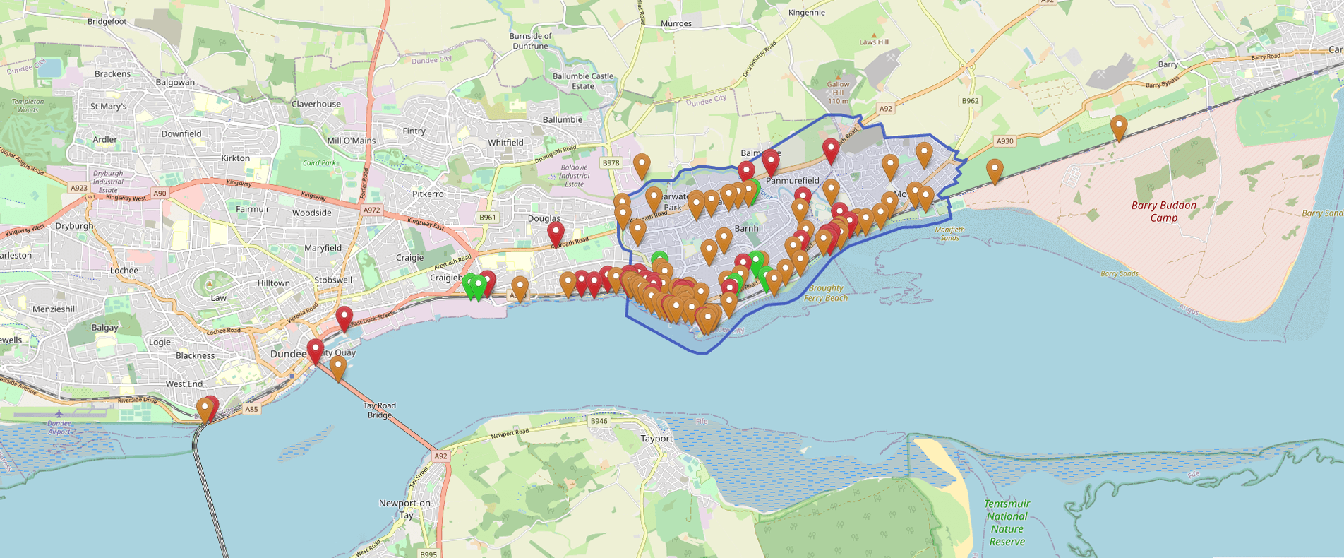 Broughty Ferry Map