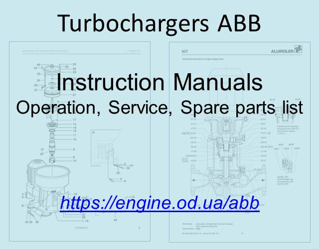 Spare parts for turbochargers ABB