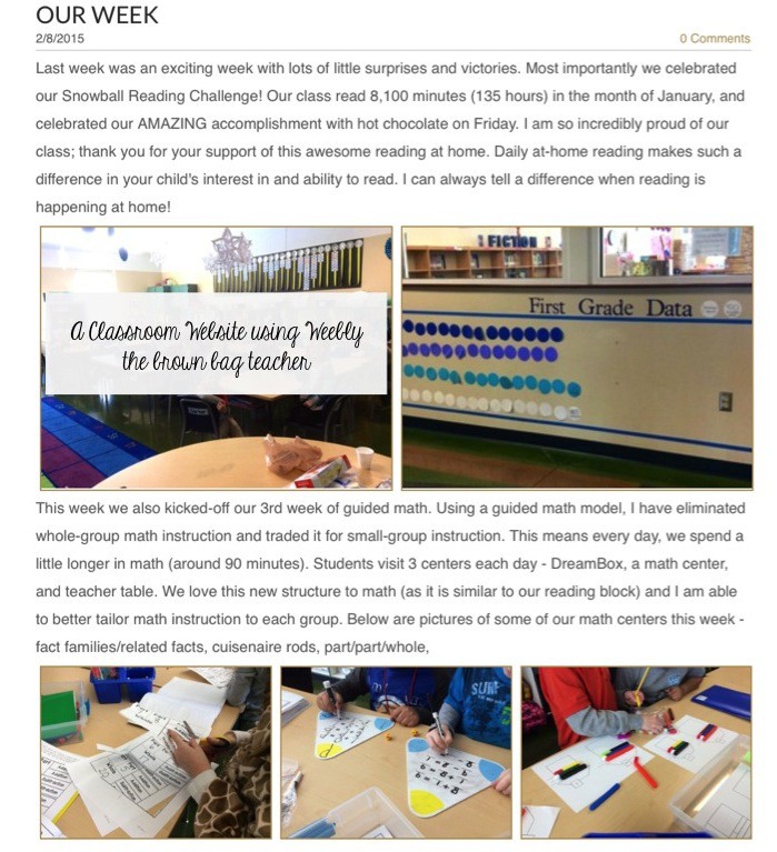 Creating a Classroom site using Weebly