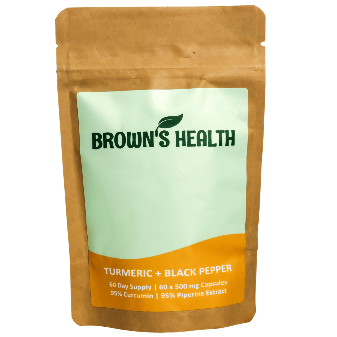 Turmeric + Black Pepper 500 mg Capsules Browns Health