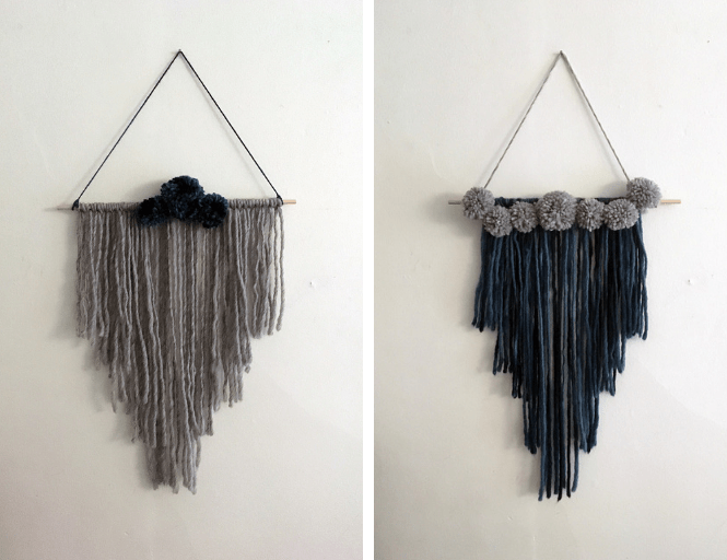 Easy DIY Fringe Wall Hanging with Pom Poms Brown Sheep Company, Inc.