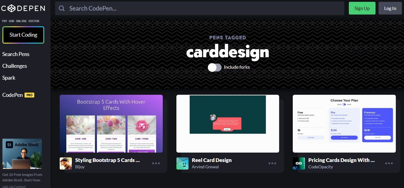 Top 20 Card designs Codepen with HTML CSS