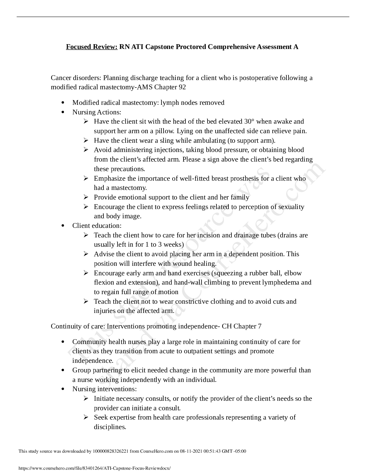 ATI Capstone Focus Review Browsegrades