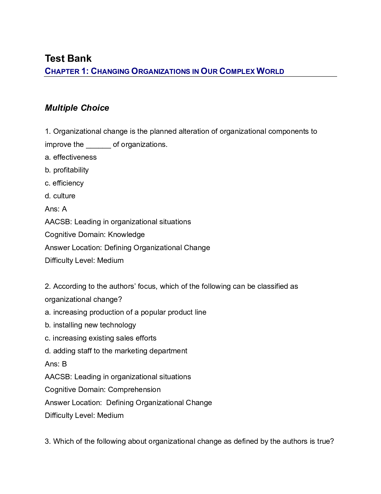 Organizational Change,An ActionOriented Toolkit 4th Edition by Cawsey