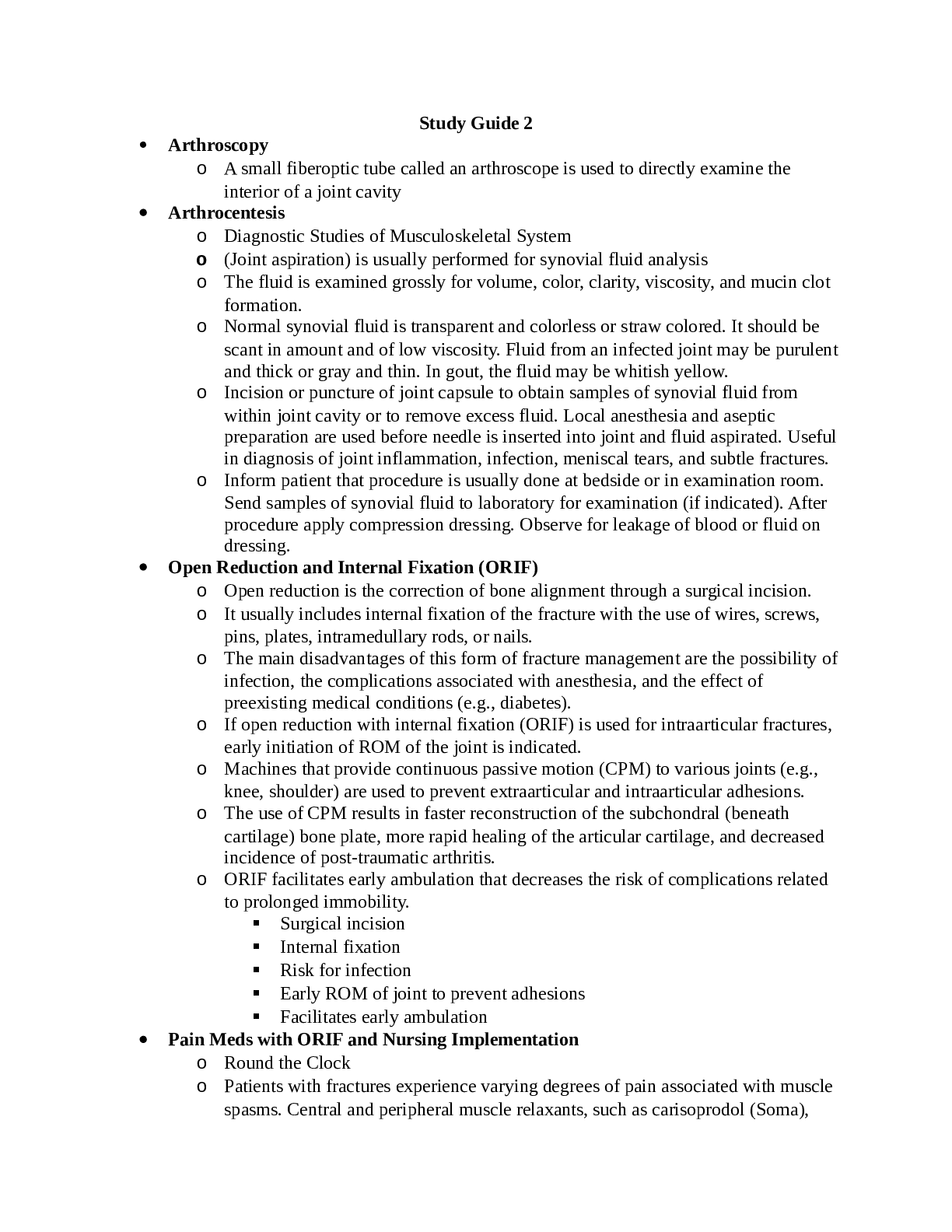 Nursing 120 Exam 2 MedSurg Study Guide West Coast University