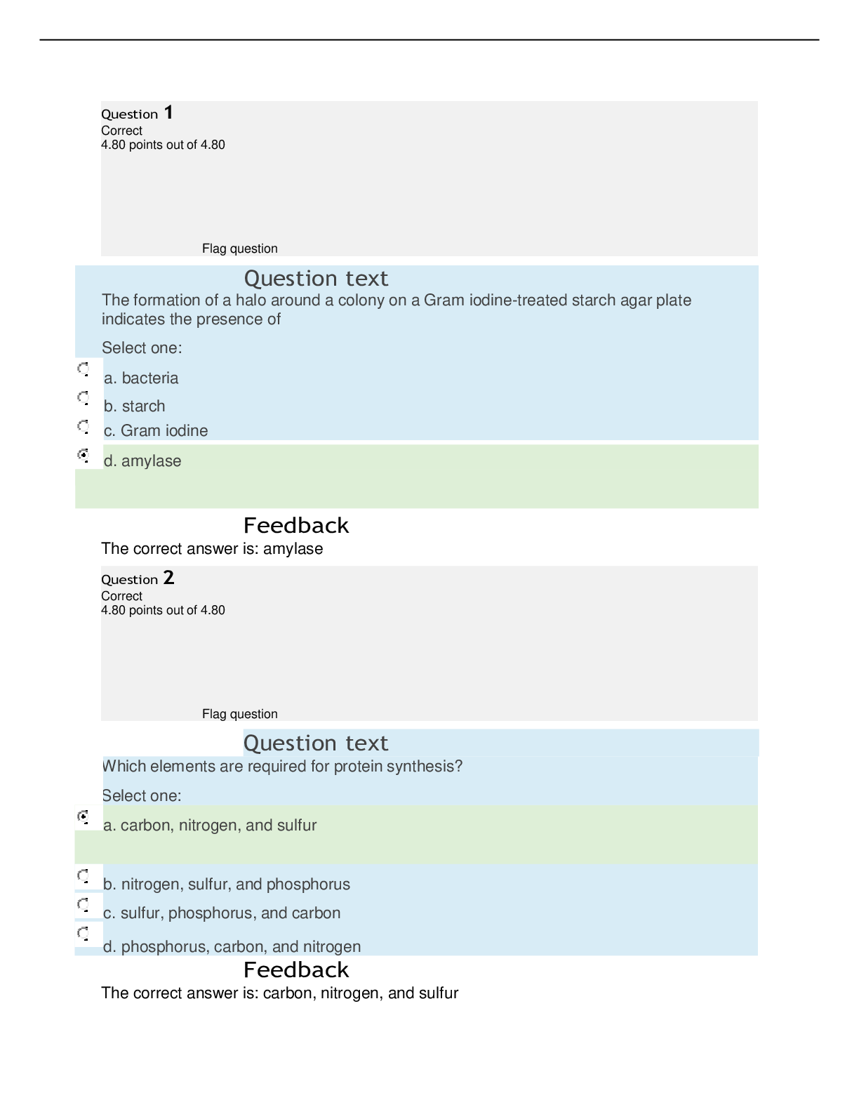 Straighterline BIO 250L MICROBIOLOGY LAB QUIZZES 1 4 (2022