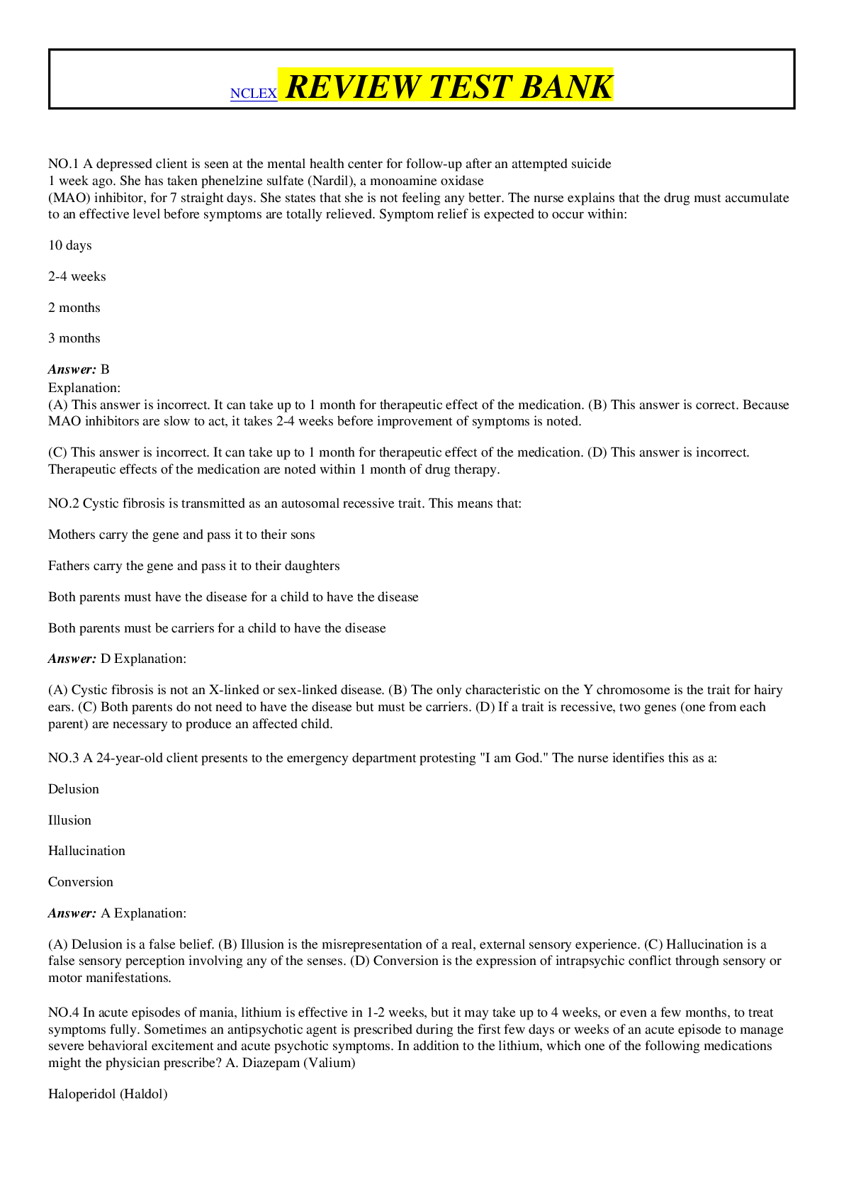 NURSING REVIEW Nclex review Browsegrades