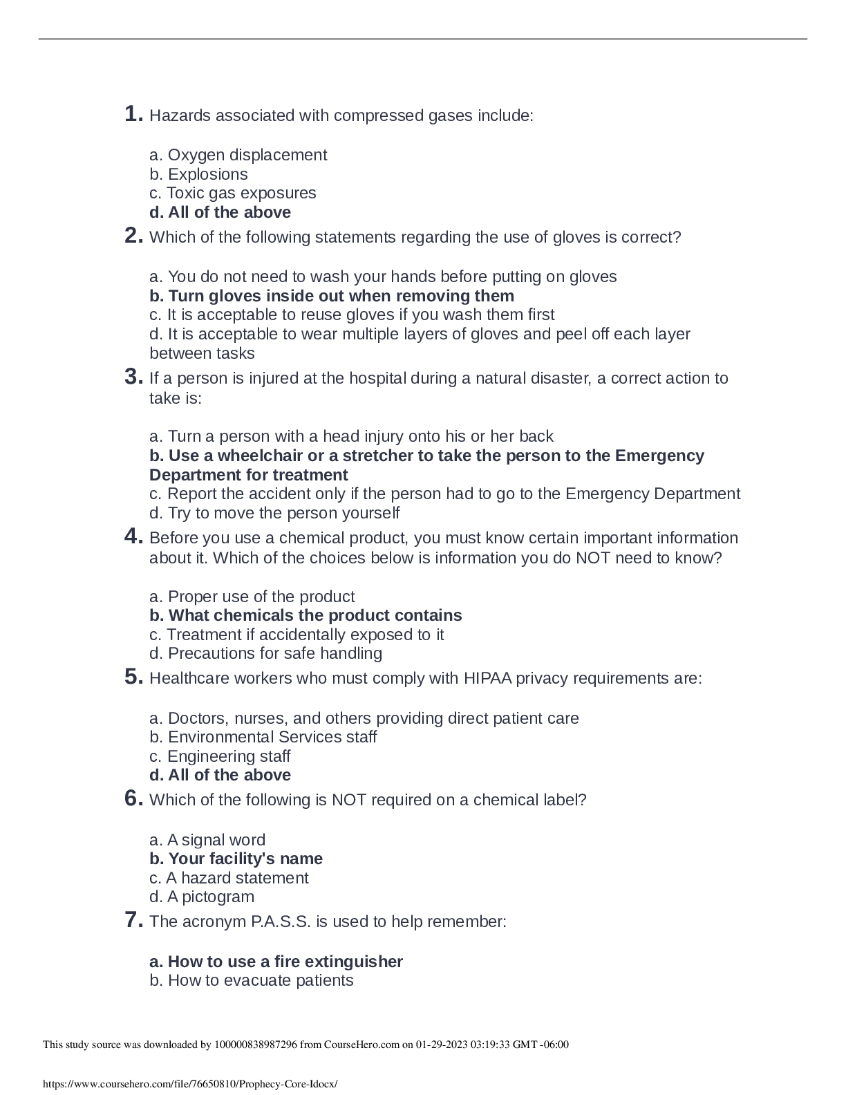 (answered)Prophecy Assessments Core Mandatory Part I to III/ Prophecy