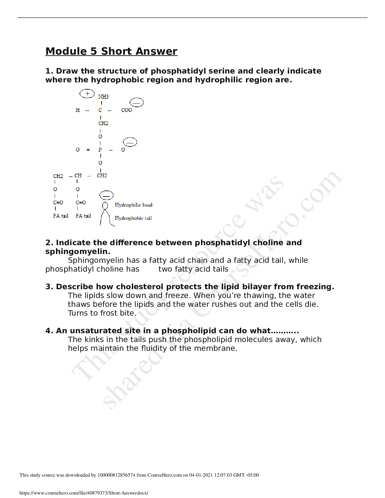 BIOD 151 All exams answer key (Portage learning) Browsegrades