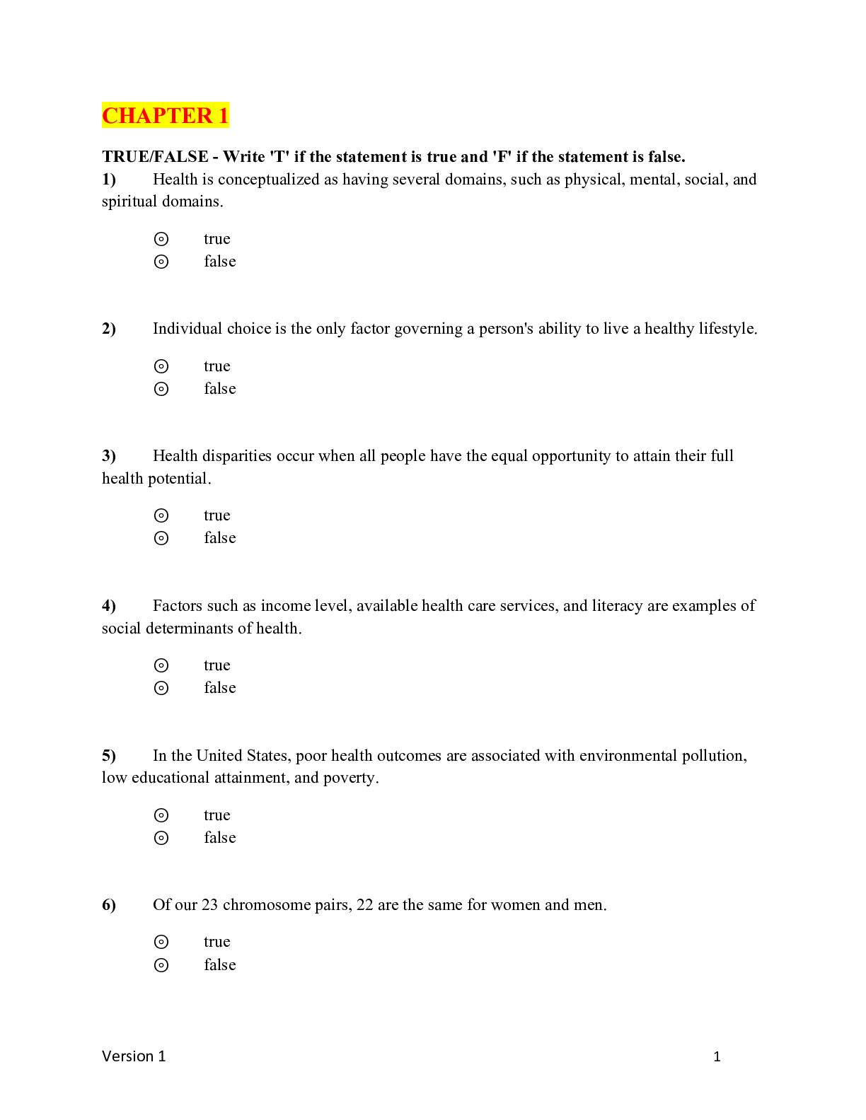 Your Health Today, 8E by Teague Test Bank Browsegrades