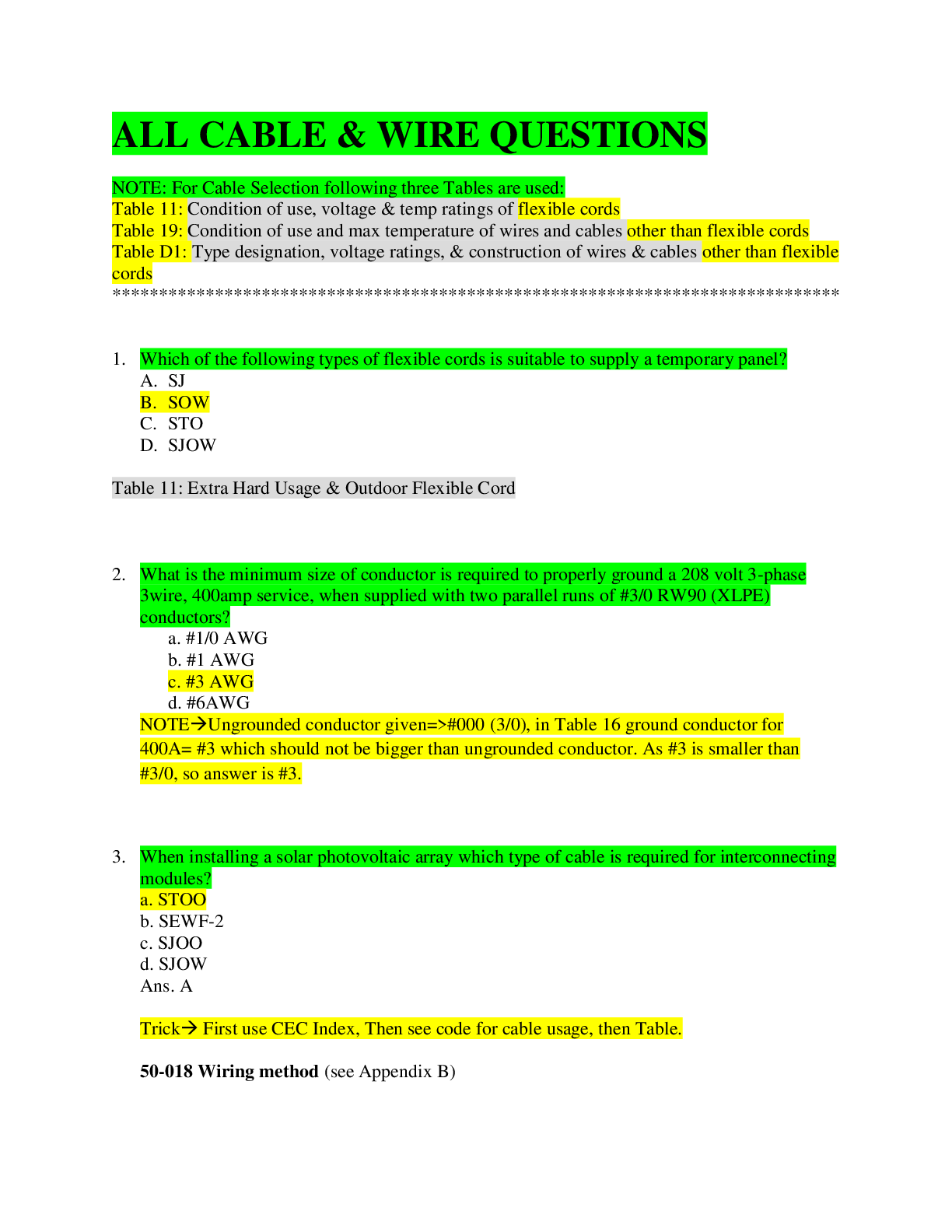 KS. ELECTRICAL PHYSICS ENGINEERING TEST BANKSOCRALL CABLE & WIRE
