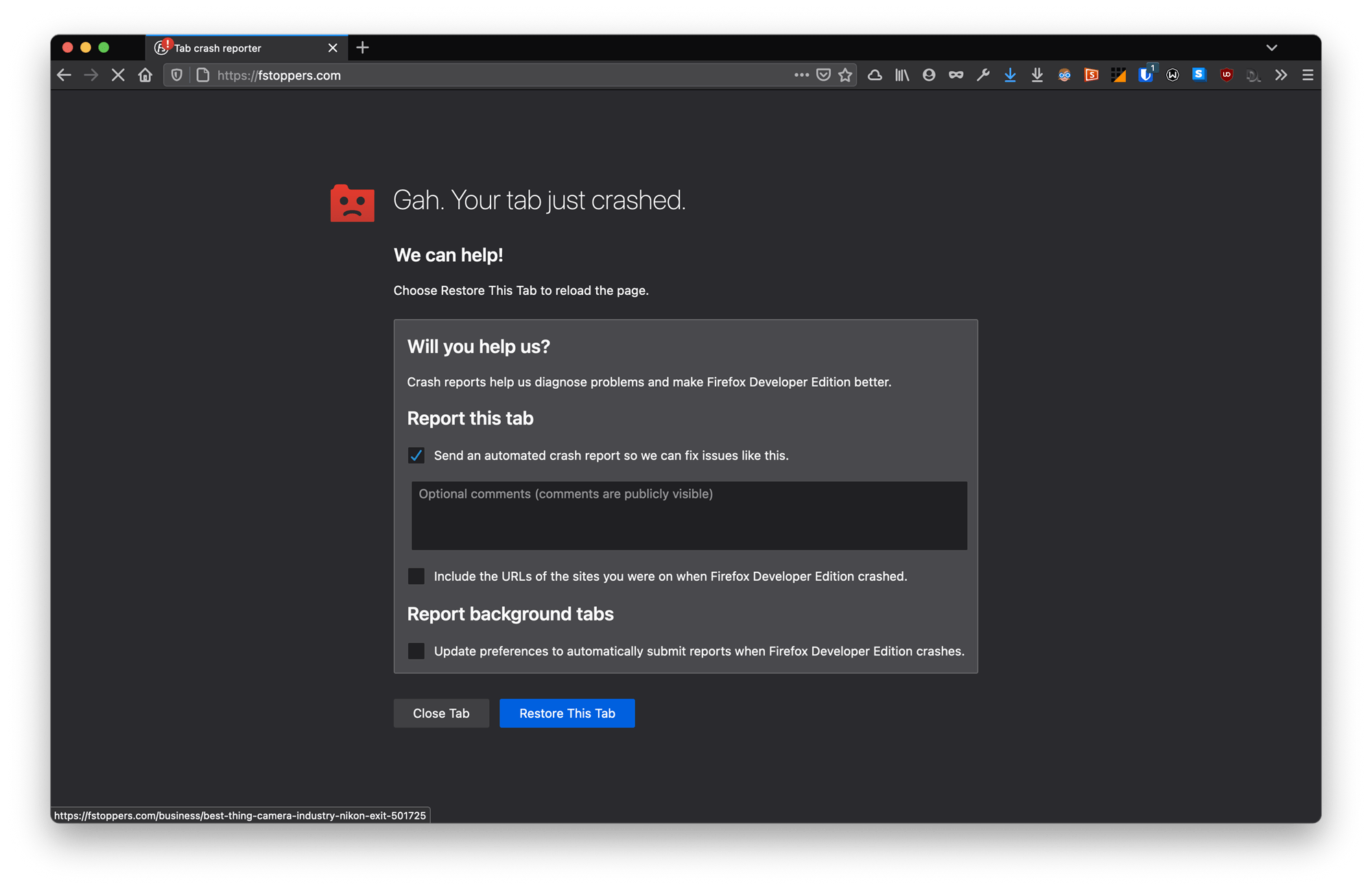 Firefox Tabs Keep Crashing Constantly How to Stop & Fix It