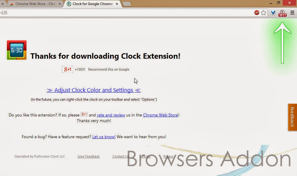 Clock, a Simple Extension to Know Time Right From The Browser