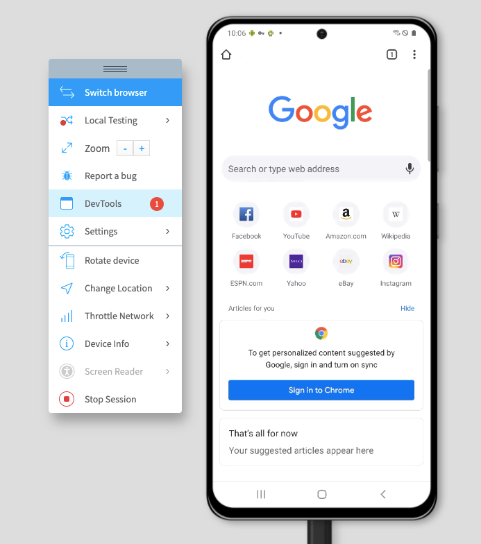 How to test website in different screen sizes BrowserStack