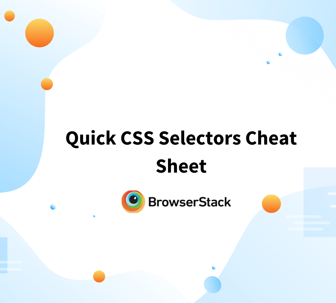 Css3 Selectors Cheat Sheet