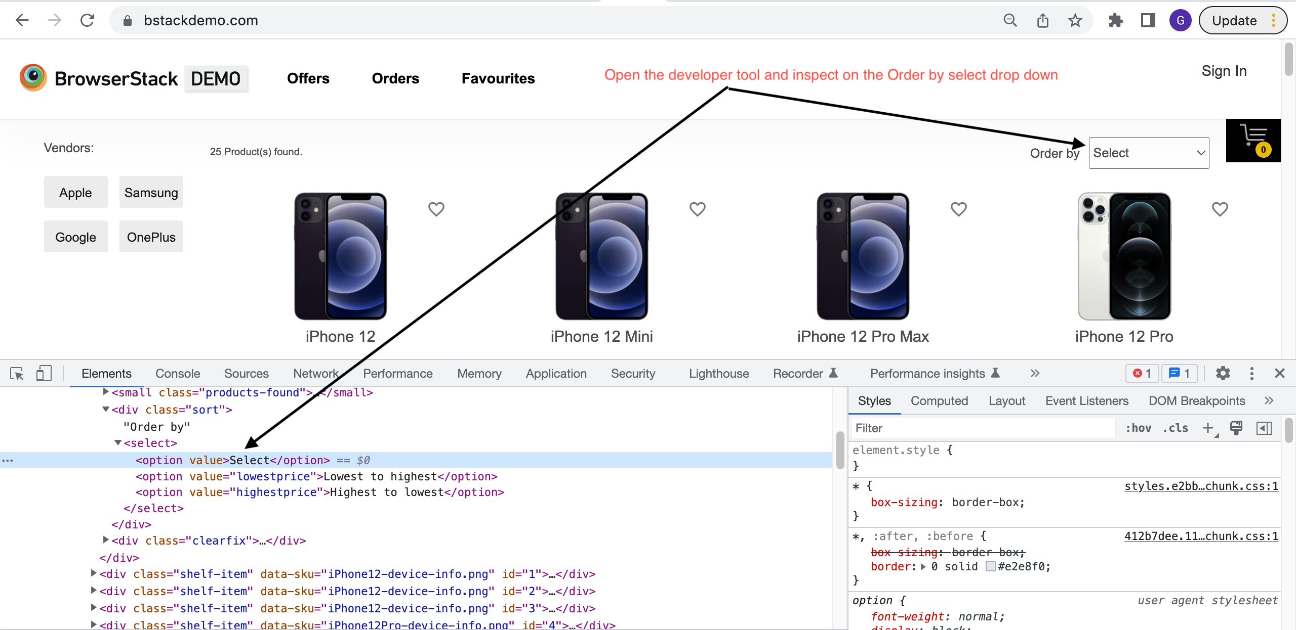 How to Handle Dropdown in Cypress BrowserStack