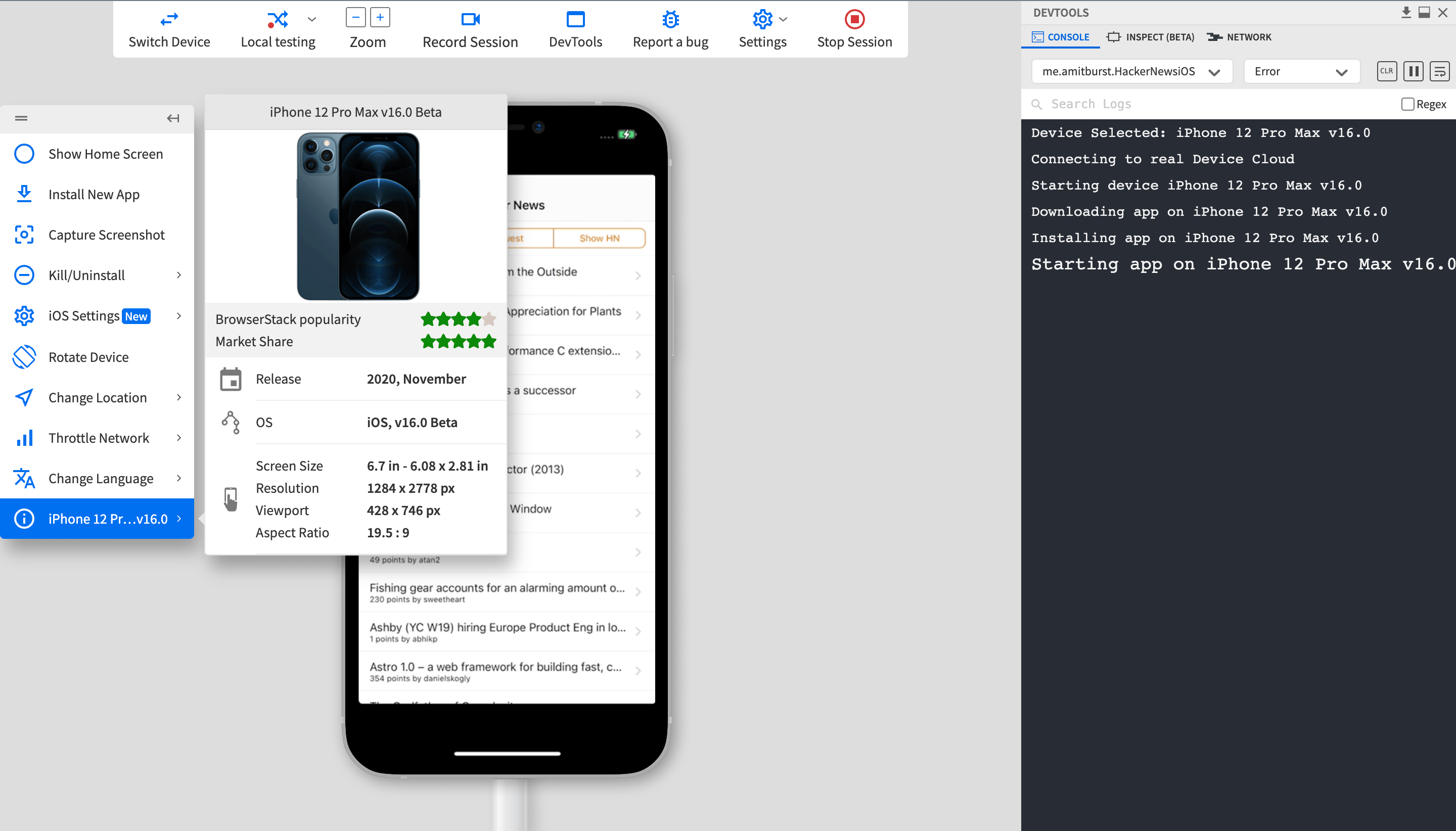 Top iOS Devices to Test your App or site on BrowserStack