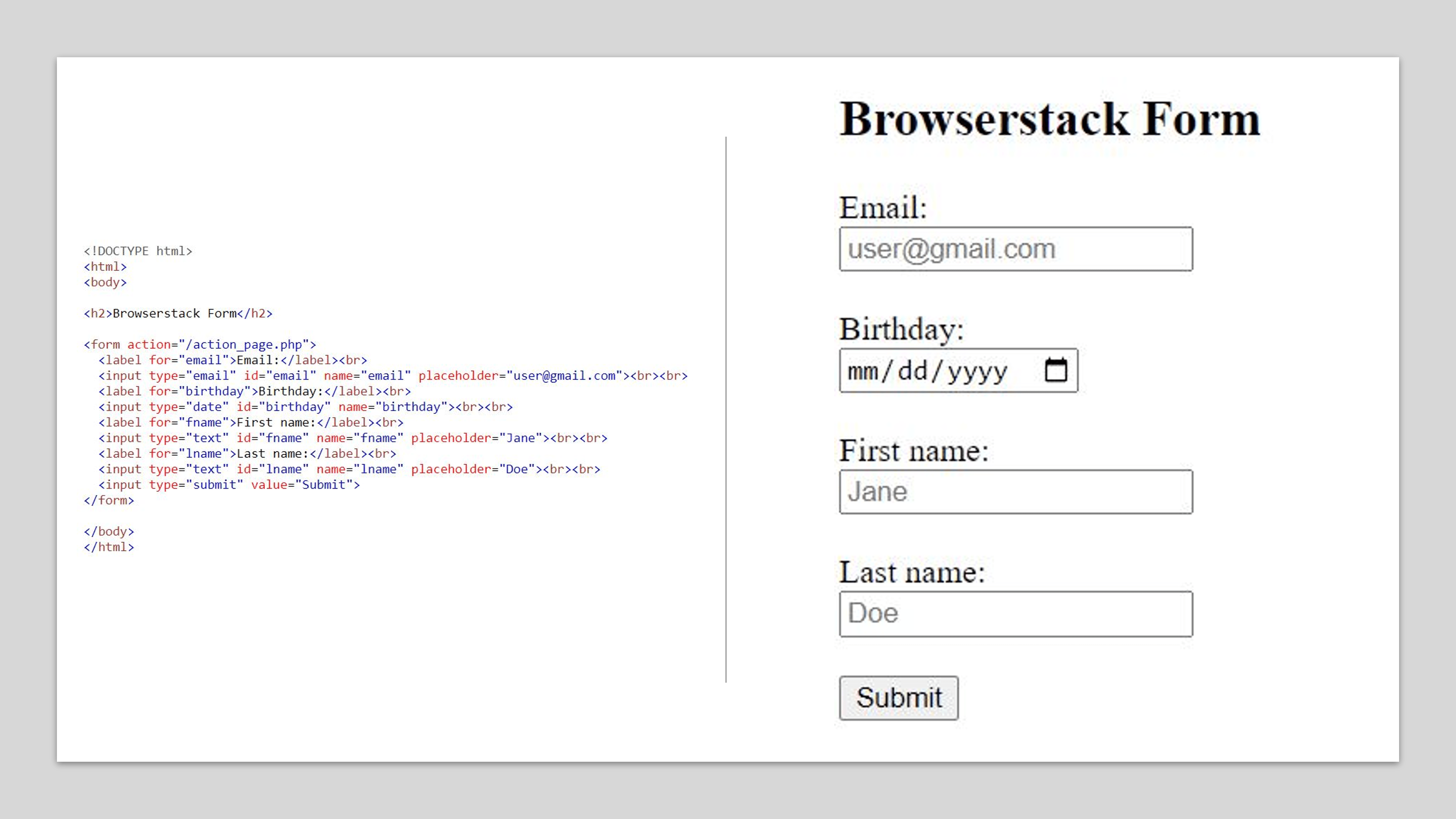 Cross Browser Compatibility Issues With Form Input BrowserStack