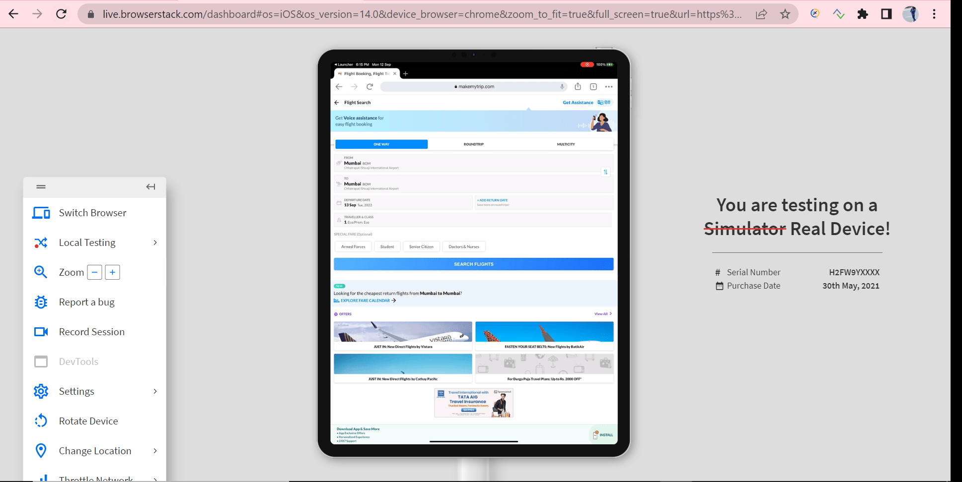 Mobile Device Emulator for site Testing vs Real Devices BrowserStack