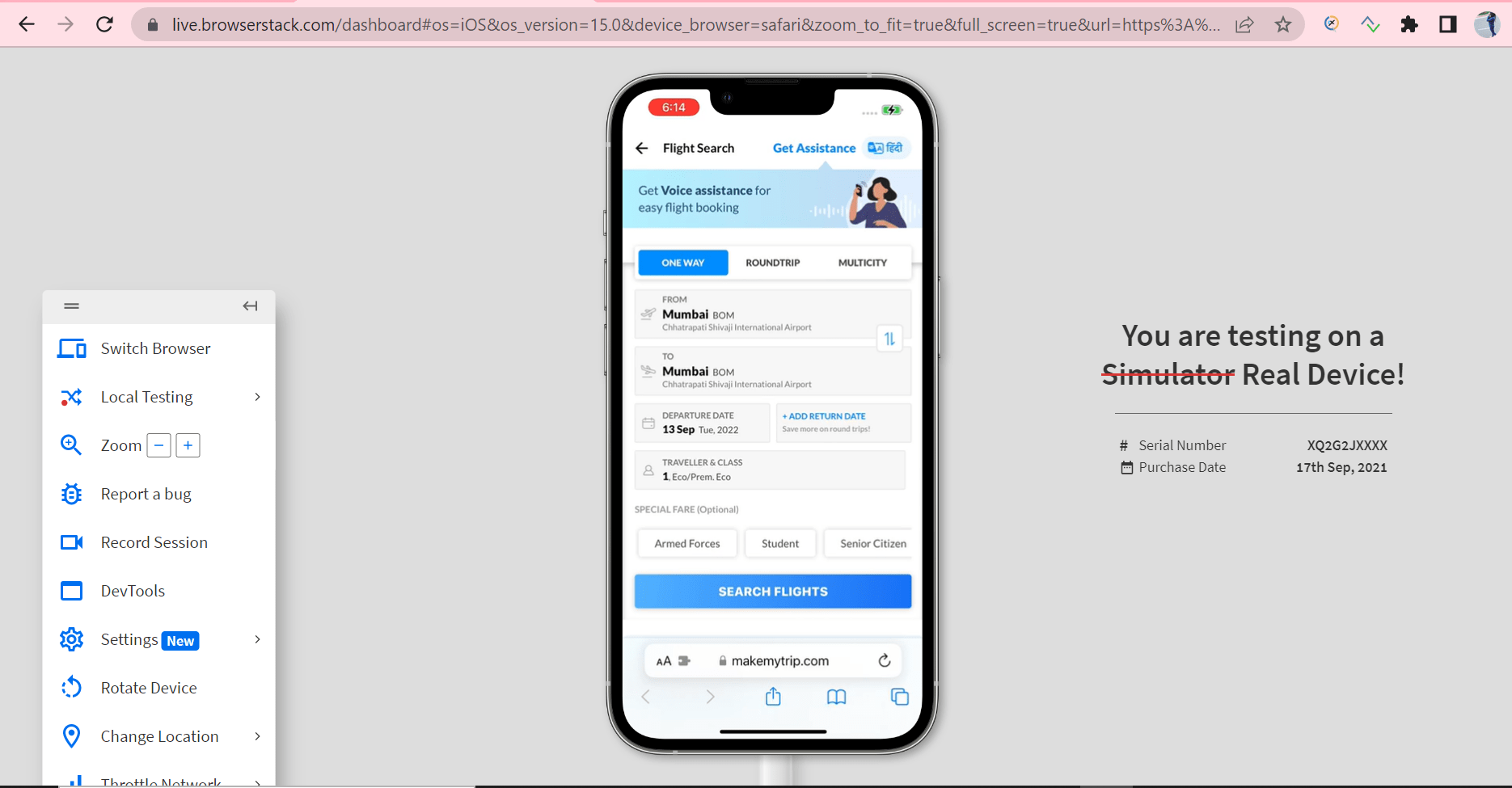 Mobile Device Emulator for site Testing vs Real Devices BrowserStack