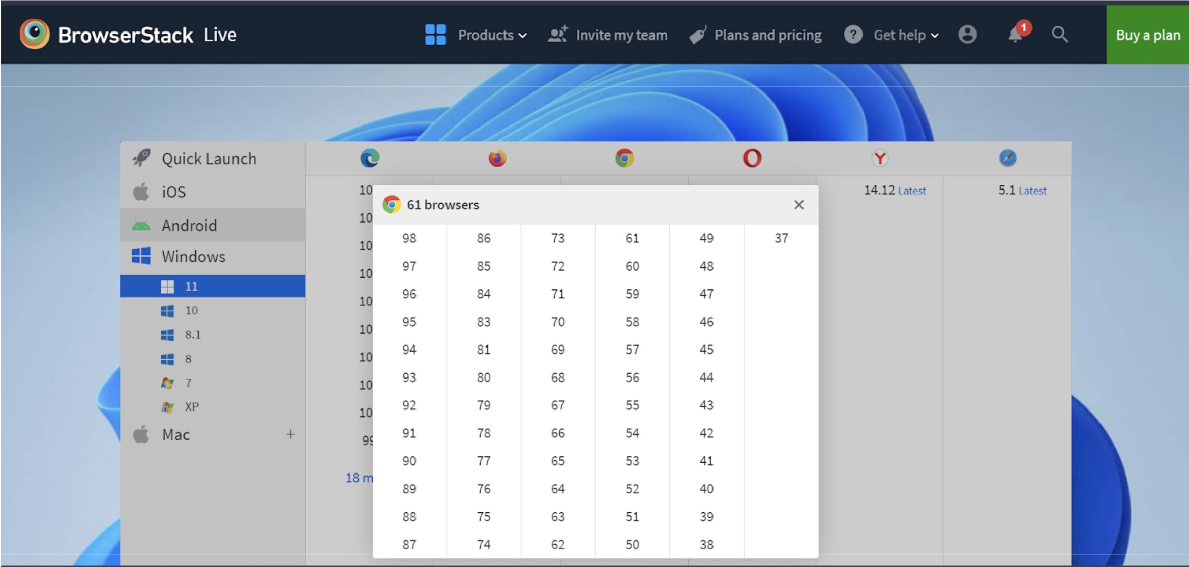 How to downgrade to older versions of Chrome? BrowserStack