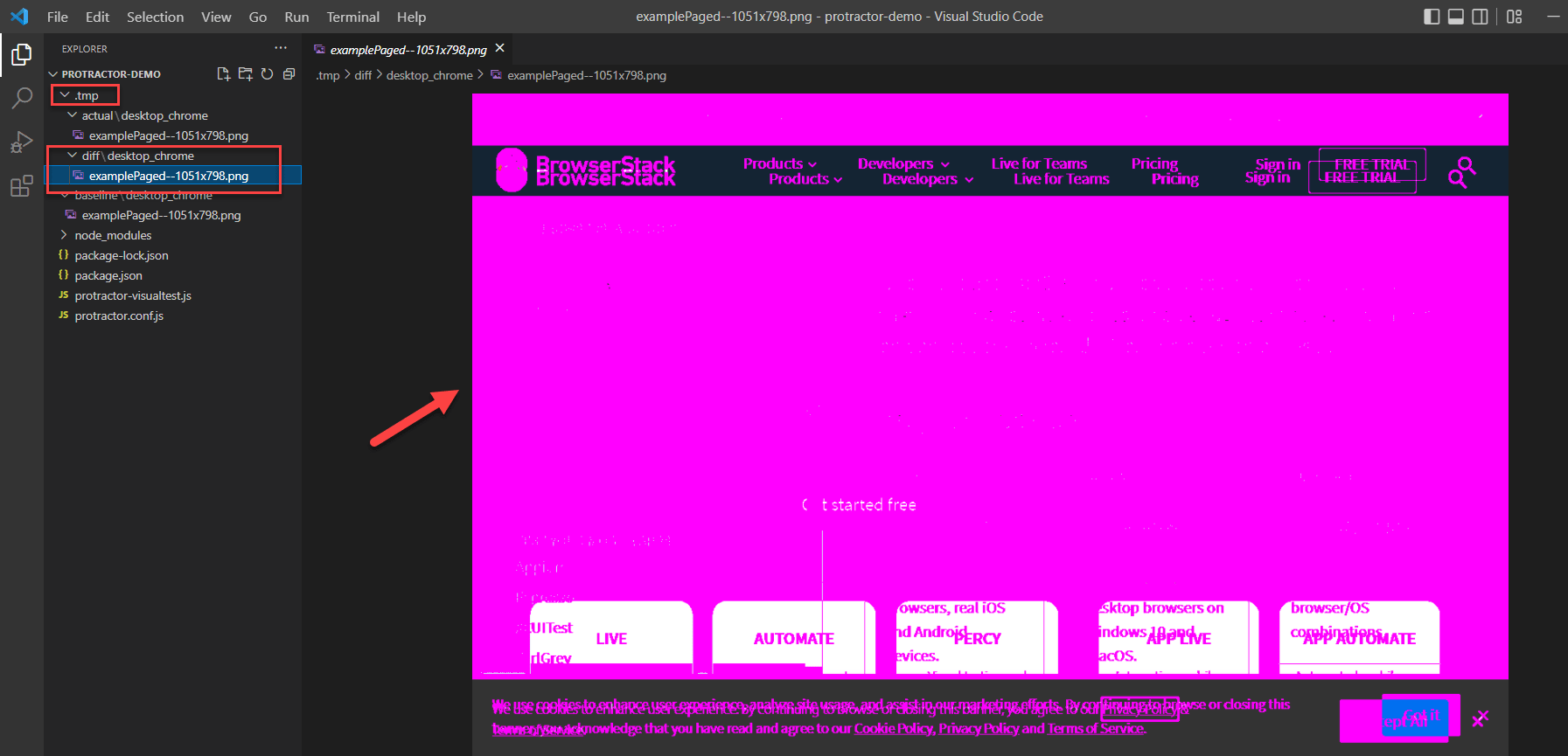 How to perform Visual Regression Testing using Protractor BrowserStack