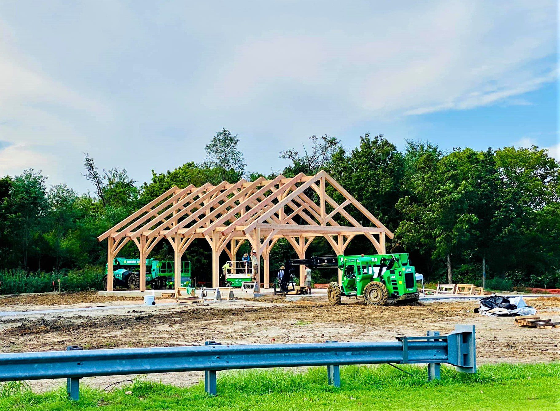West Point Farmers Market Timber Frame Commercial Pavilion BRTW