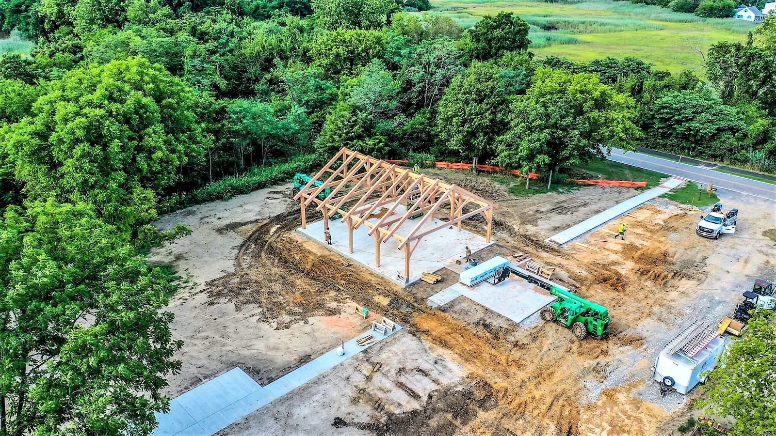 West Point Farmers Market Timber Frame Commercial Pavilion BRTW