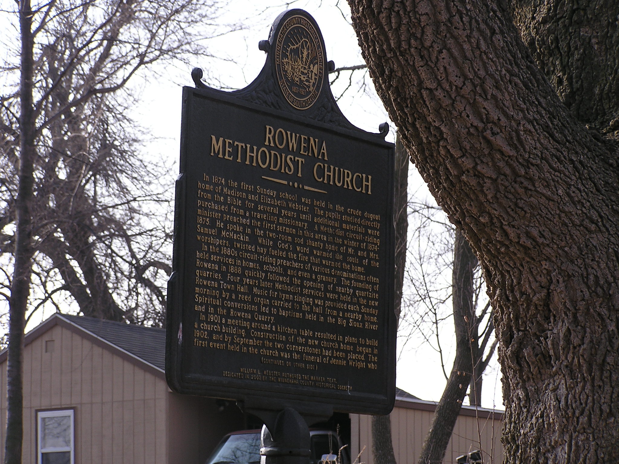 Rowena (closed) UMC Rowena, SD Bruce Blumer