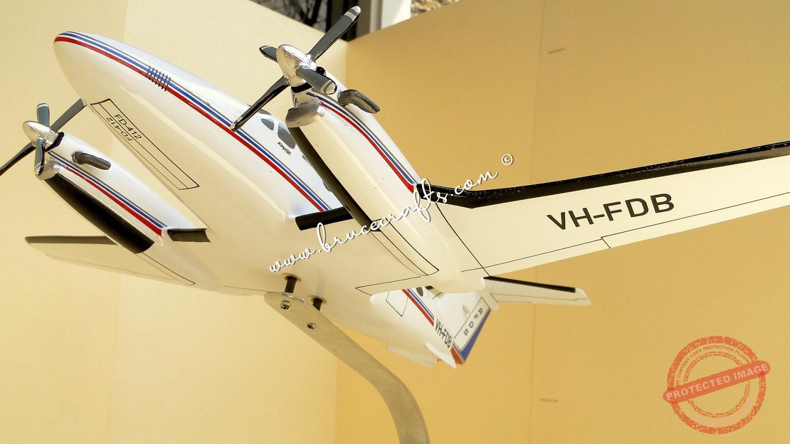 Hawker Beechcraft Beech King Air B200 RFDS VHFDB Mahogany Wooden