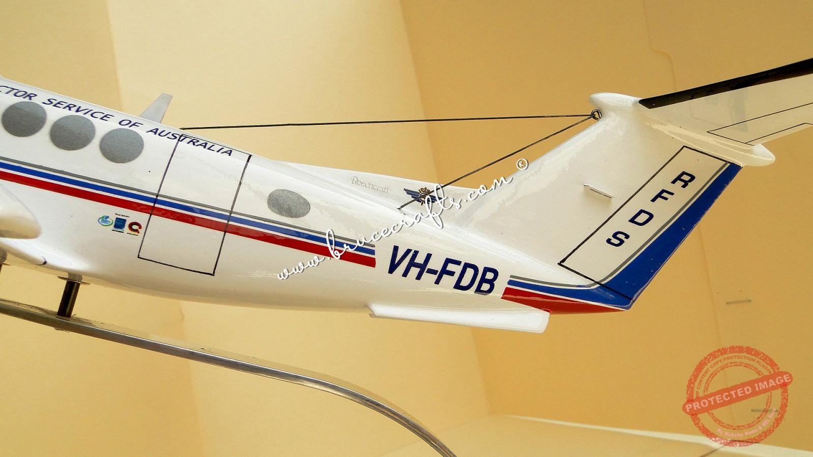 Hawker Beechcraft Beech King Air B200 RFDS VHFDB Mahogany Wooden