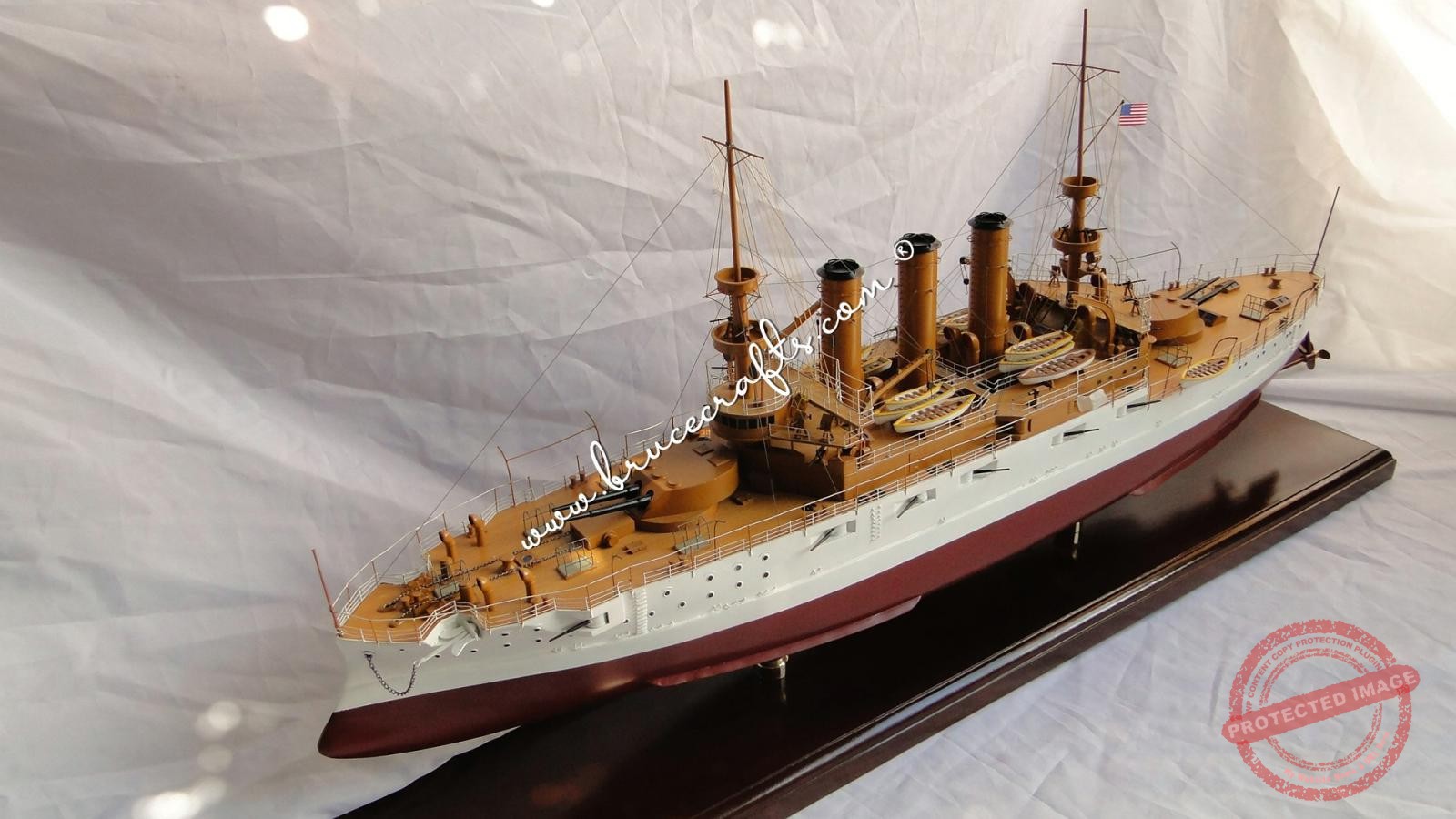 USS Maine BB10 Mahogany Wooden Aircraft Models Boat & Ship Models