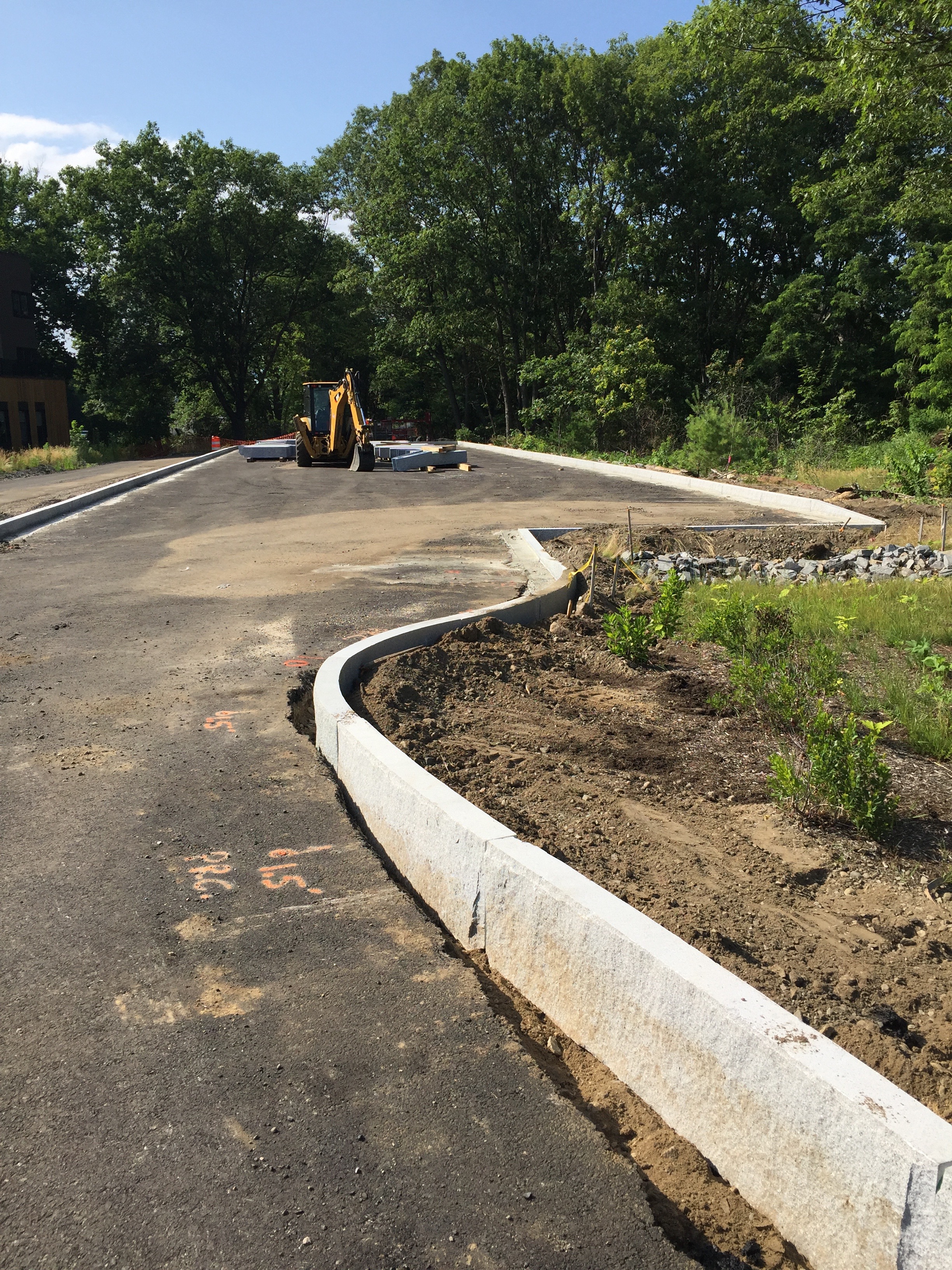 Construction of the trail in West Concord July 2018 Bruce Freeman Rail Trail