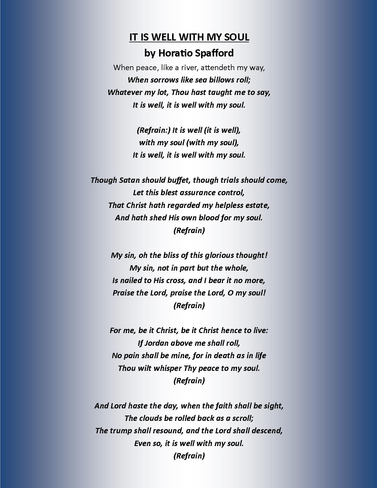 It Is Well Bruce R. Cross