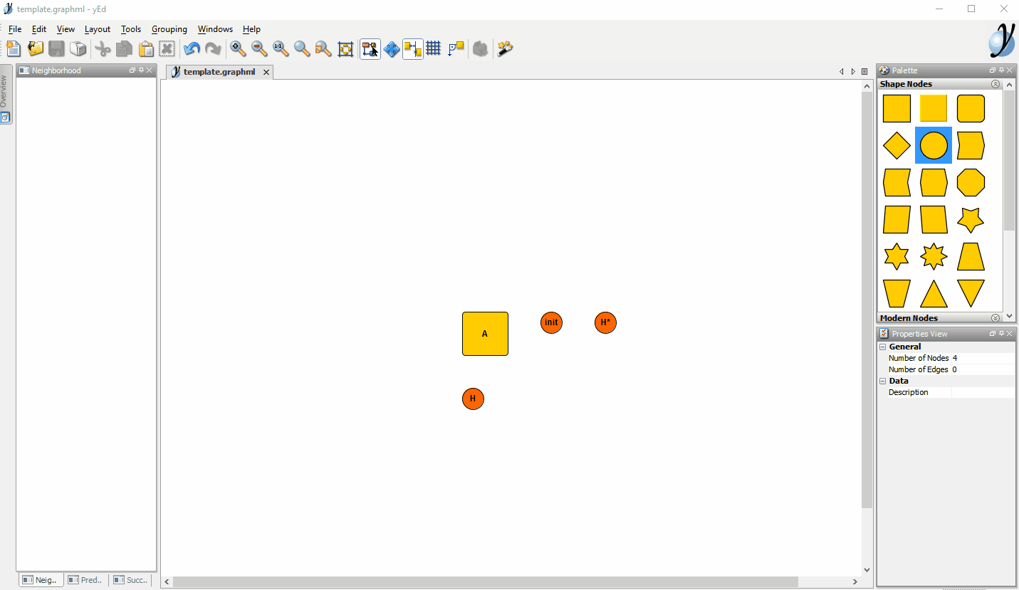 Implementation with the yEd graph editor — Kingly.js