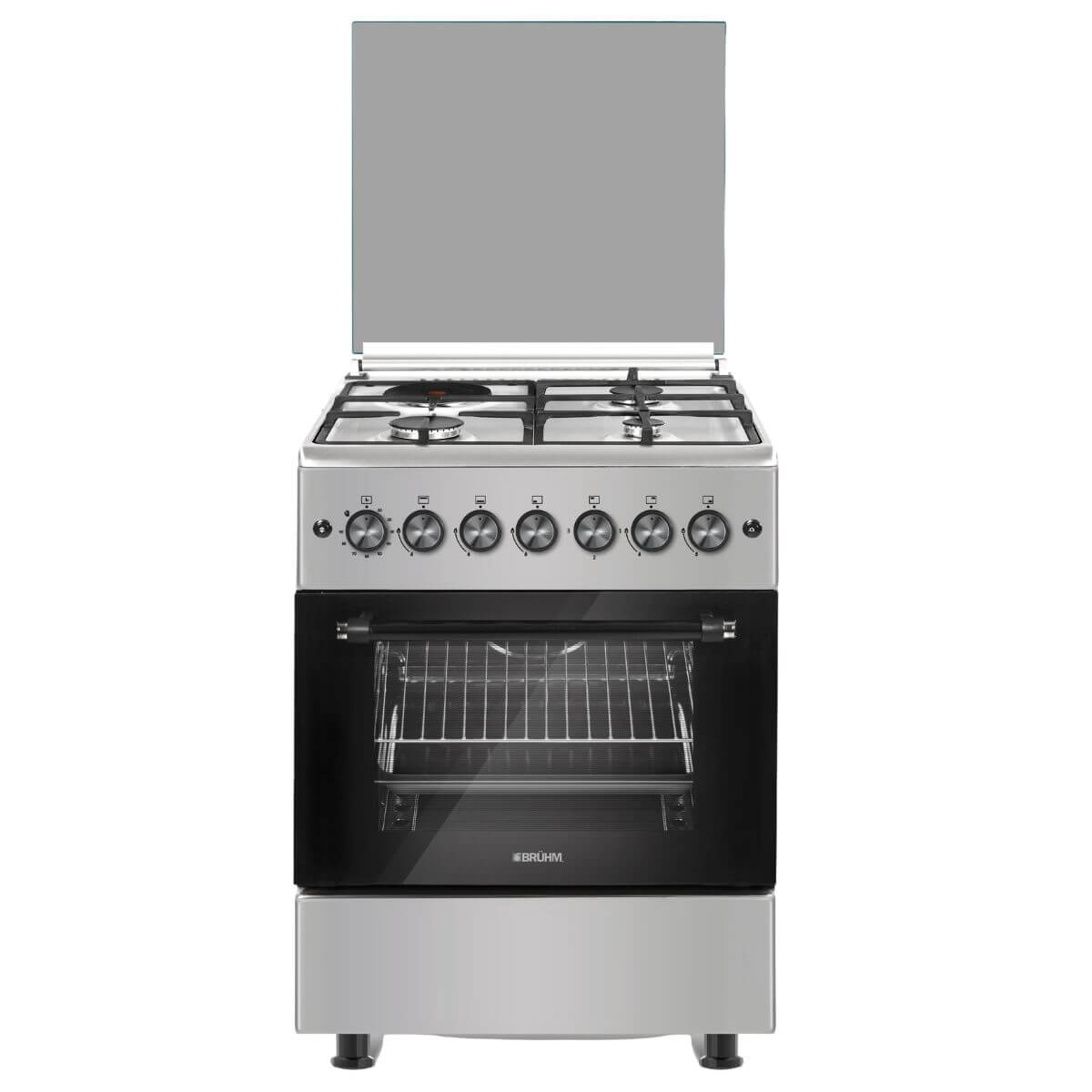 Versatile 60 x 60 Cooker with 3 Gas Burner and 1 Hot Plate (Model 2) Bruhm