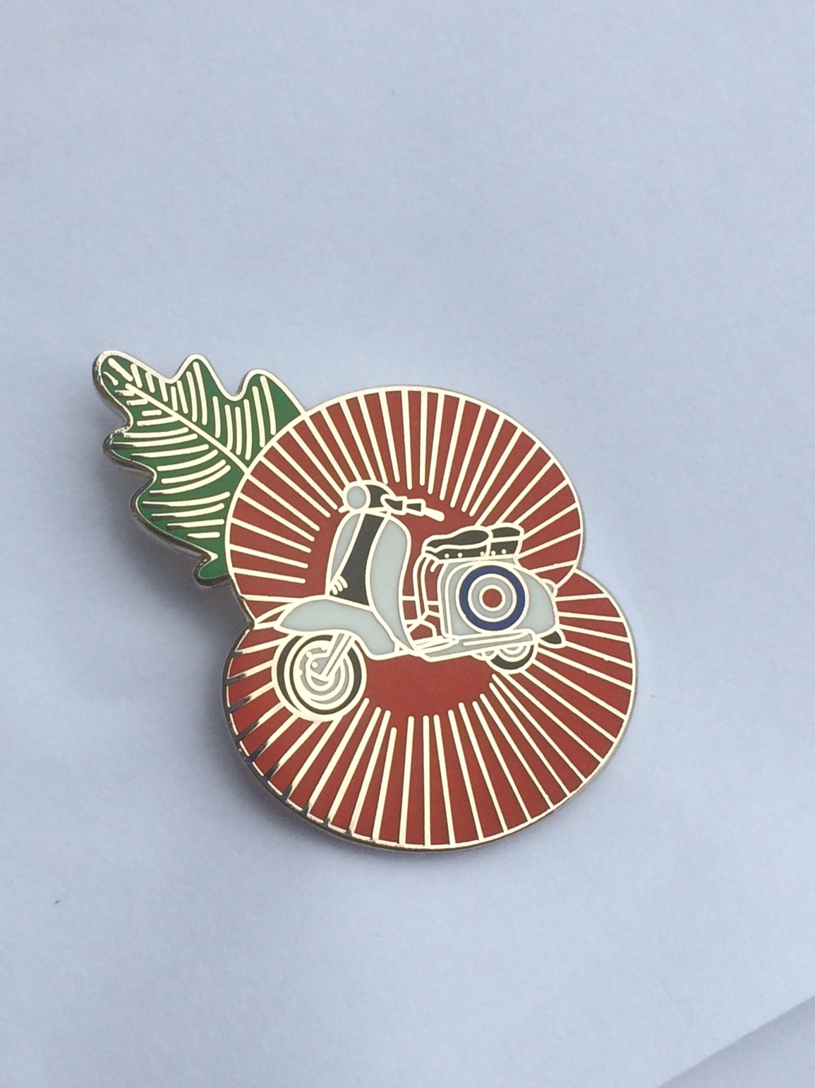 Poppy & Scooter Design Enamel Badge The Brummie Badgeman