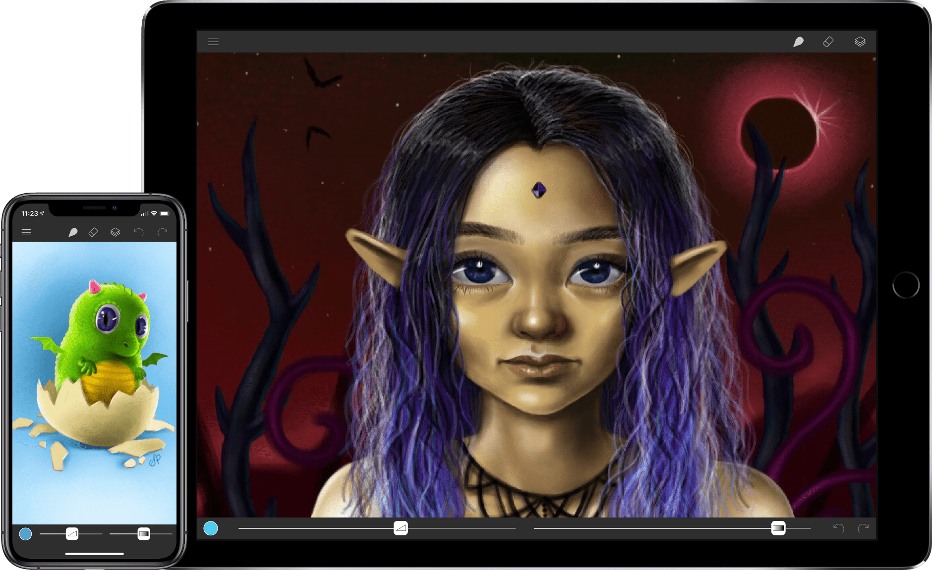 Brushes Paint, Draw, Sketch on iPhone, iPad, iPad Pro