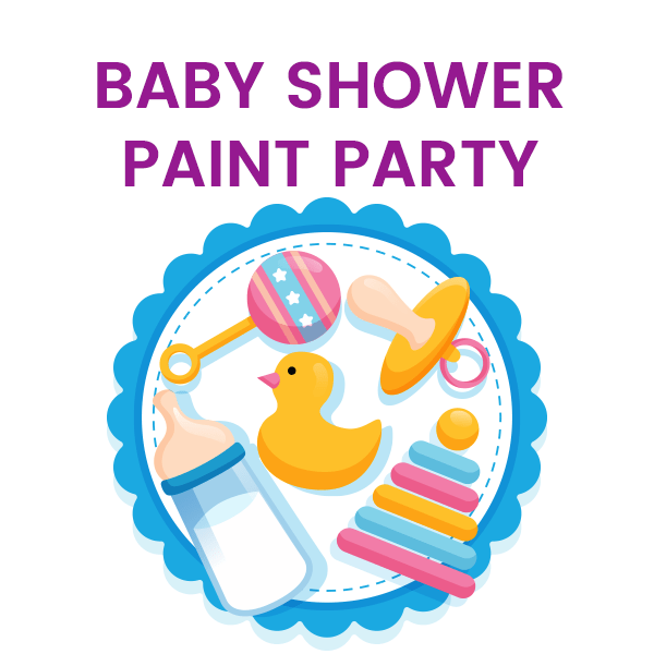 Baby Shower Painting Party Brushes N' Vino